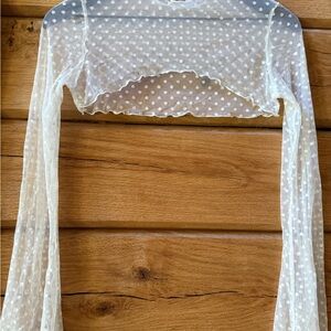 Only Hearts Sheer Polka Dot Top